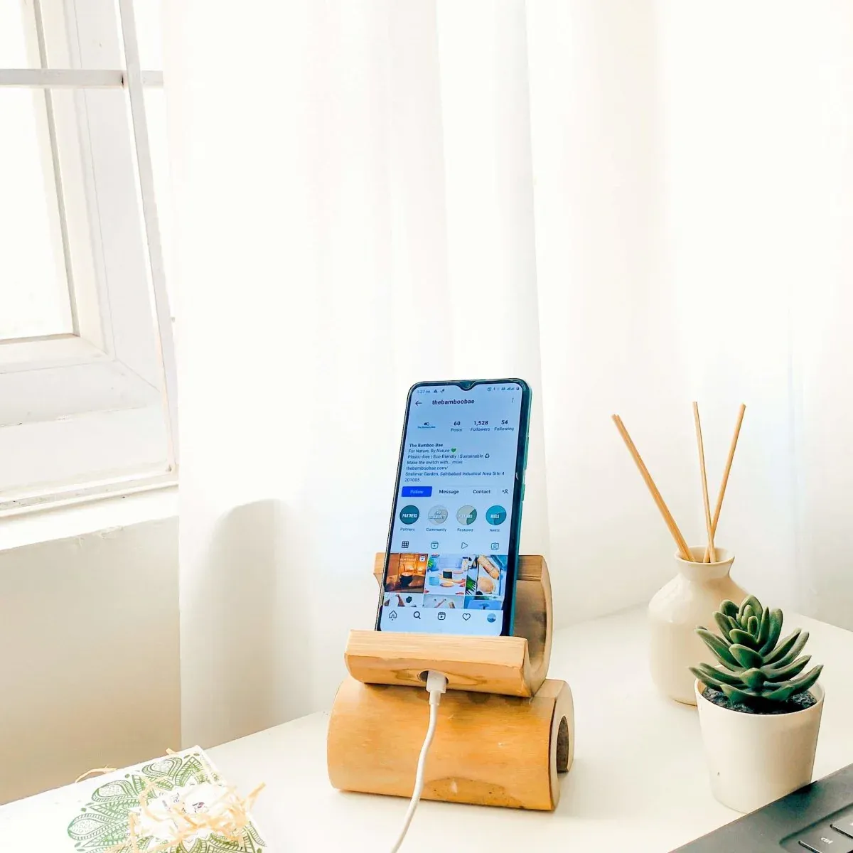 Bamboo Phone Stand